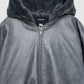 Men's Padded bomber jacket with leather-effect hood