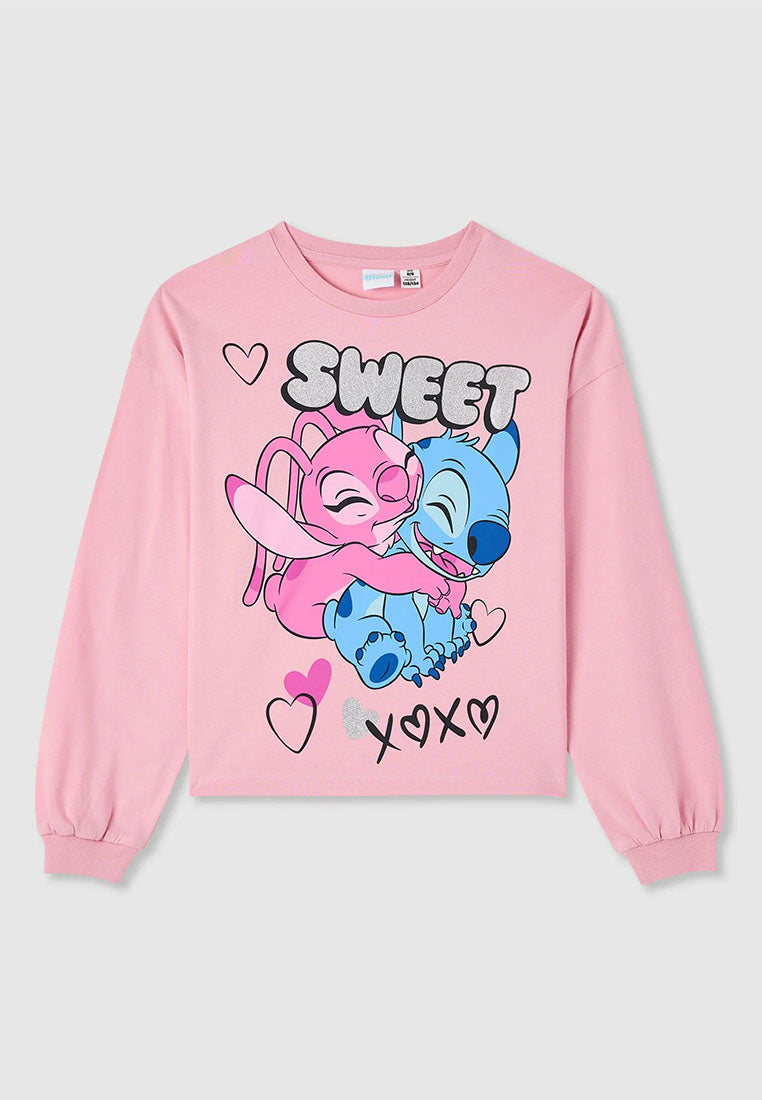 Long-sleeve T-shirt with Stitch® print for Girls