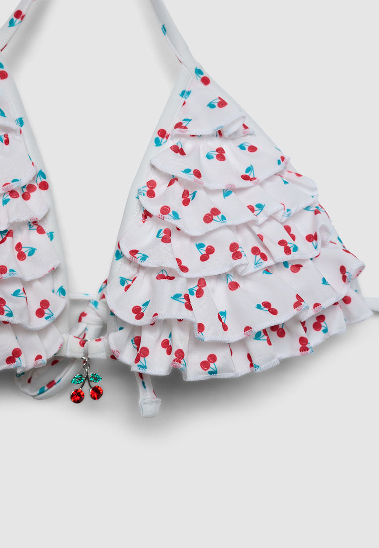 Women's Cherry Triangle Bikini Top