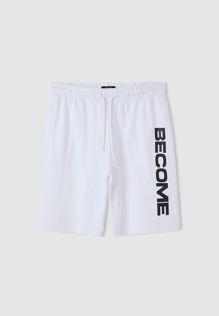 Men's "BECOME" Vertical Drawstring Shorts