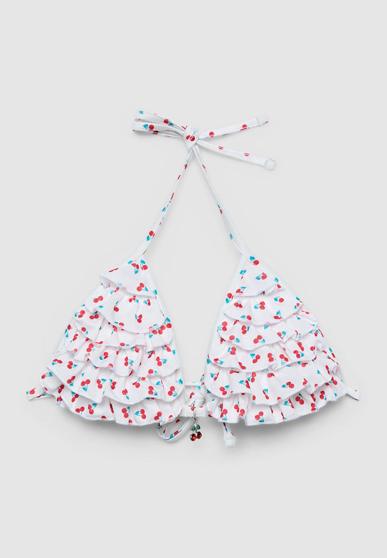 Women's Cherry Triangle Bikini Top