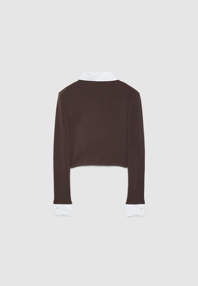 Women's Long-sleeve T-shirt with shirt inserts