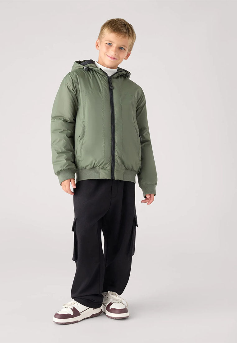 Padded jacket with hood and zip for Boys