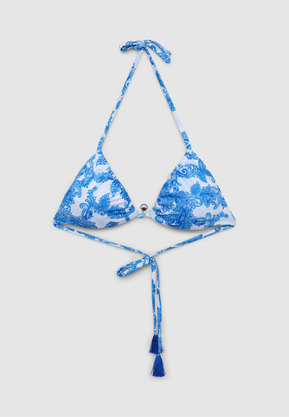 Women's Tassel Triangle Bikini Top