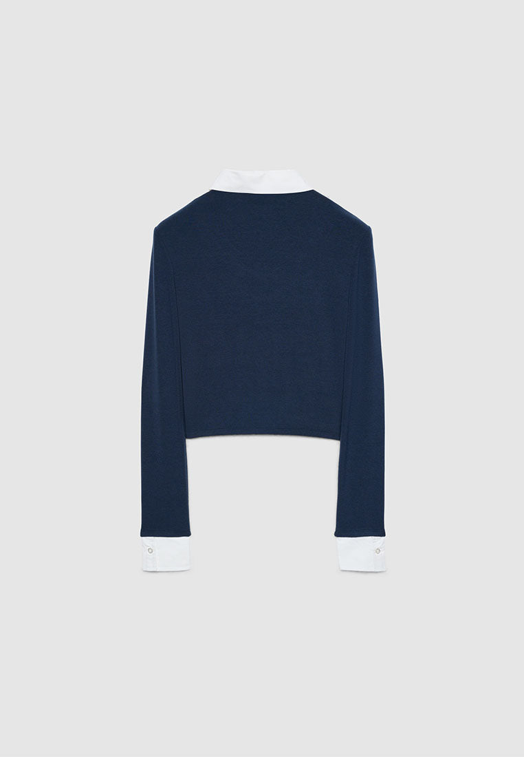 Women's Long-sleeve T-shirt with shirt inserts