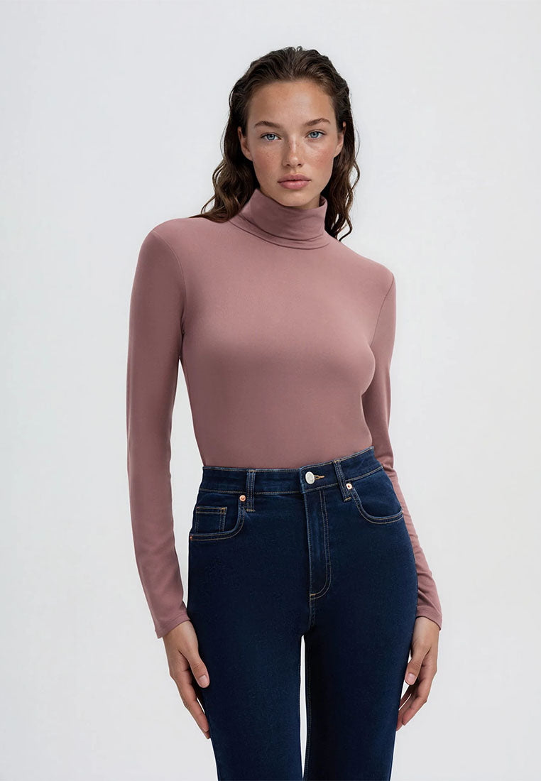 Women's High-neck Long-sleeved T-shirt
