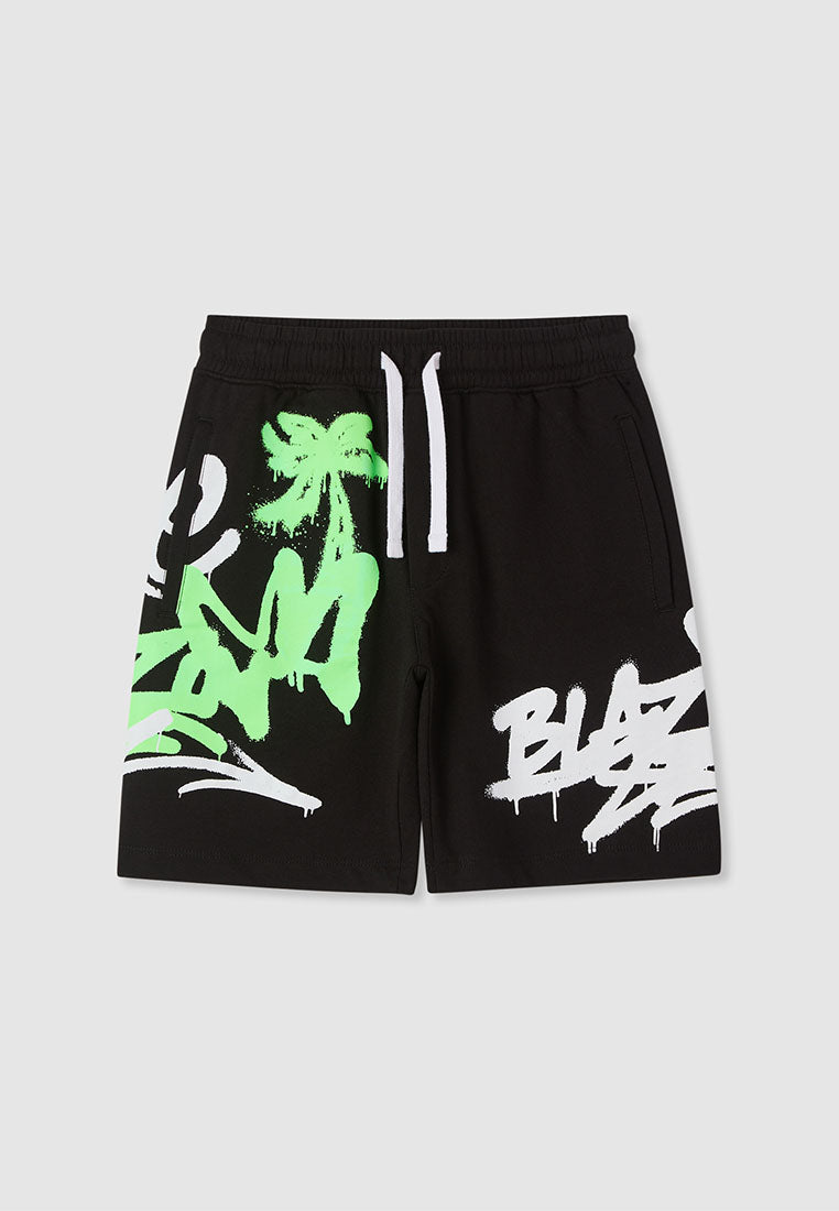 BLAZE Graffiti Graphic Shorts for Boys