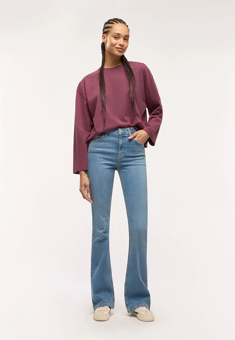 Women's High-waisted flared jeans