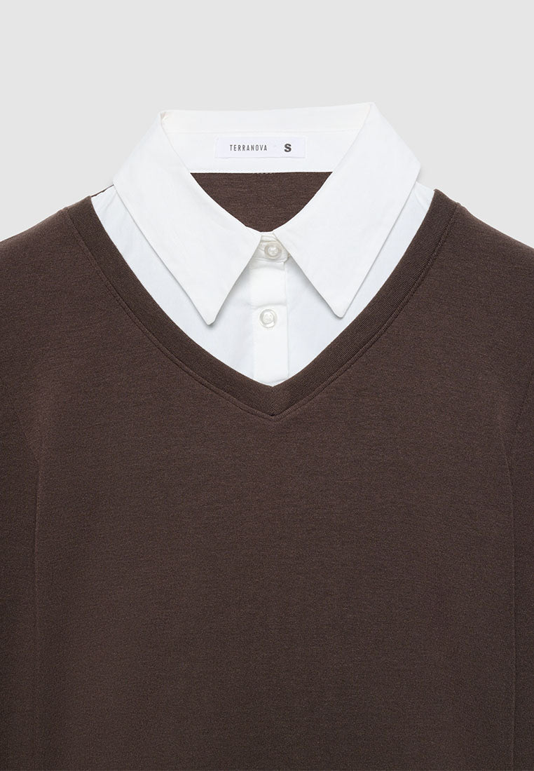 Women's Long-sleeve T-shirt with shirt inserts