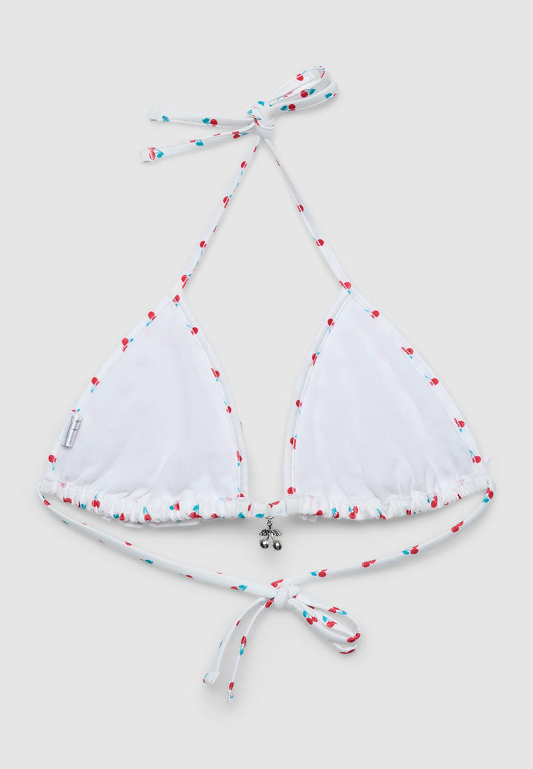 Women's Cherry Triangle Bikini Top