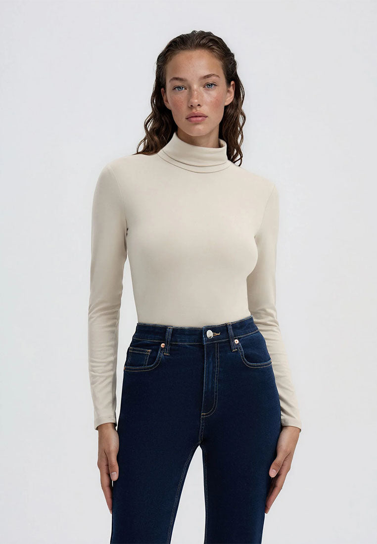 Women's High-neck Long-sleeved T-shirt