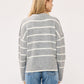 Women's Soft Crew Neck Striped Sweater