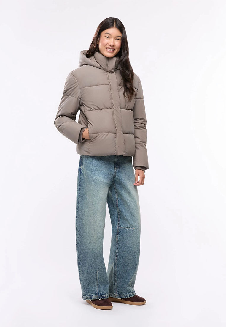 Women's Padded jacket with plain hood