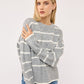 Women's Soft Crew Neck Striped Sweater