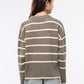 Women's Soft Crew Neck Striped Sweater