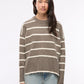 Women's Soft Crew Neck Striped Sweater