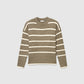 Women's Soft Crew Neck Striped Sweater