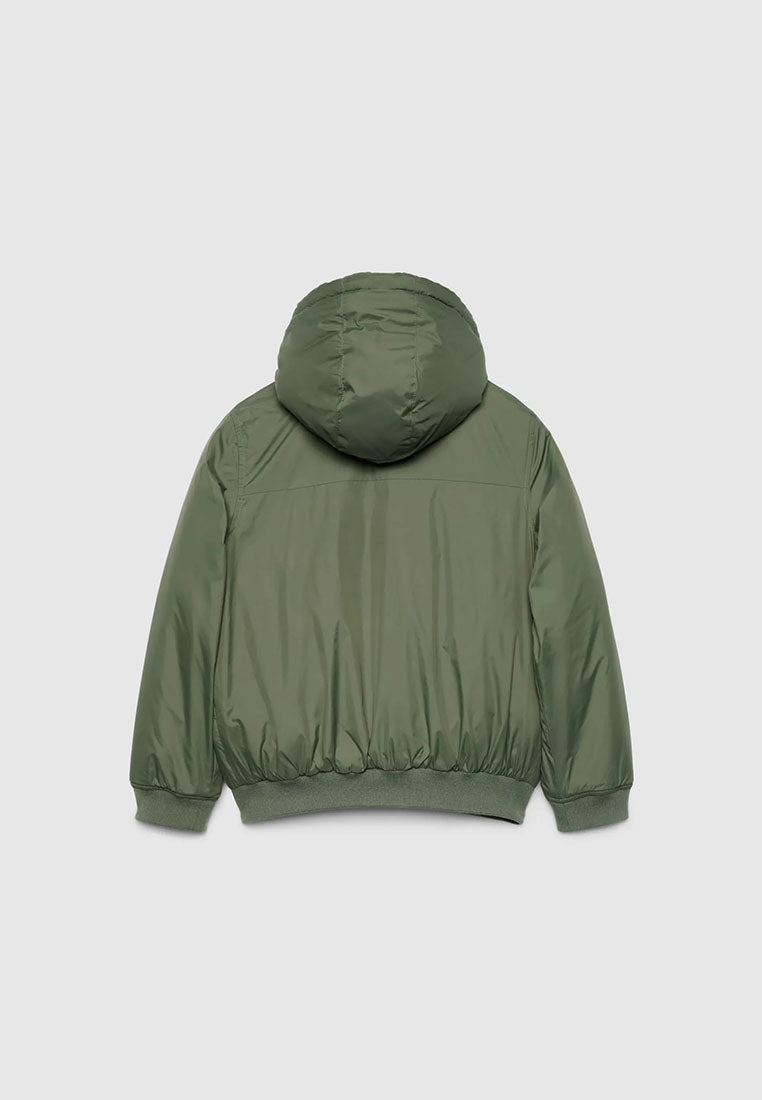 Padded jacket with hood and zip for Boys