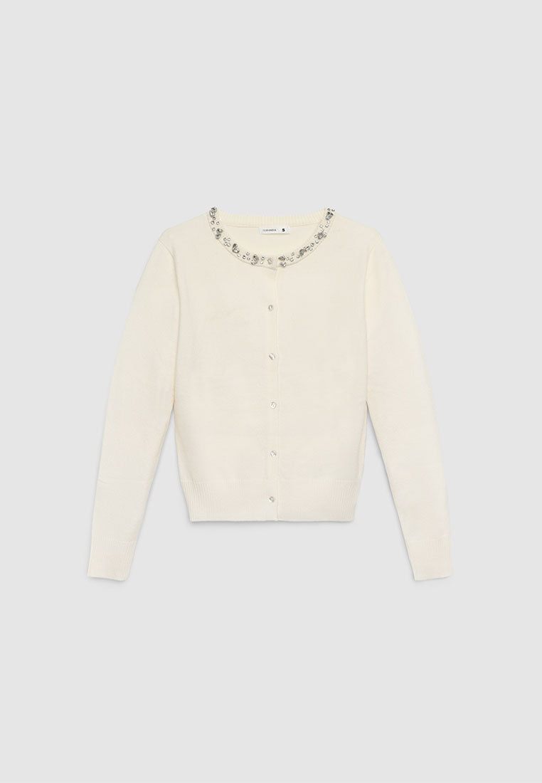 Women's Cardigan with jewel embellishments
