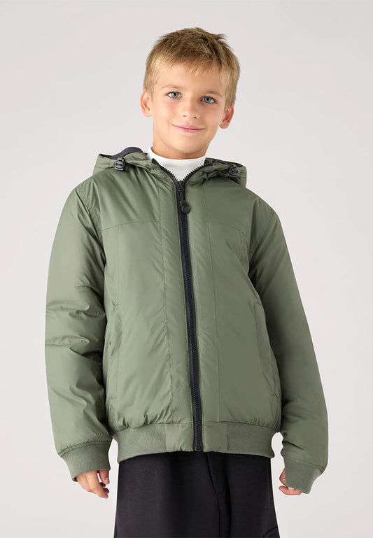 Padded jacket with hood and zip for Boys