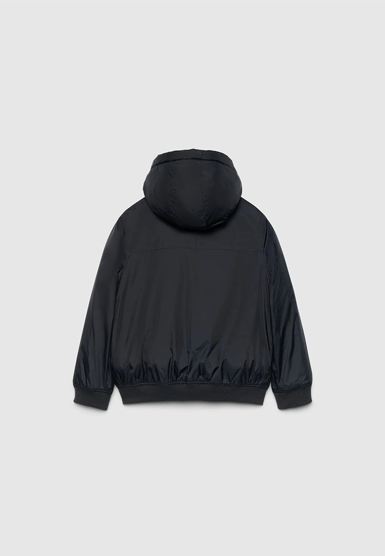 Padded jacket with hood and zip for Boys