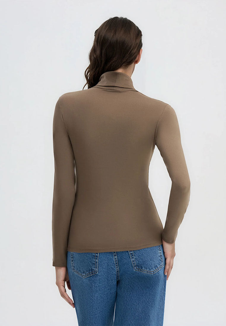Women's High-neck Long-sleeved T-shirt