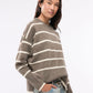 Women's Soft Crew Neck Striped Sweater
