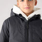 Padded jacket with hood and zip for Boys