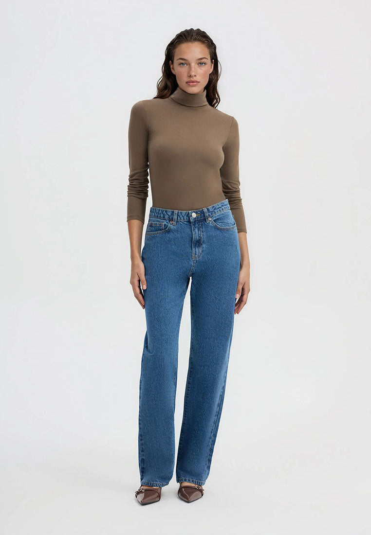 Women's High-neck Long-sleeved T-shirt