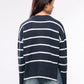 Women's Soft Crew Neck Striped Sweater