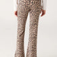 Animal Print Flared Leggings for Girls