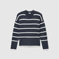 Women's Soft Crew Neck Striped Sweater