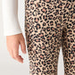 Animal Print Flared Leggings for Girls