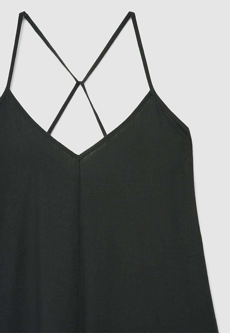 Women's V-Neck Crisscross Back Maxi Dress