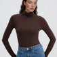 Women's High-neck Long-sleeved T-shirt
