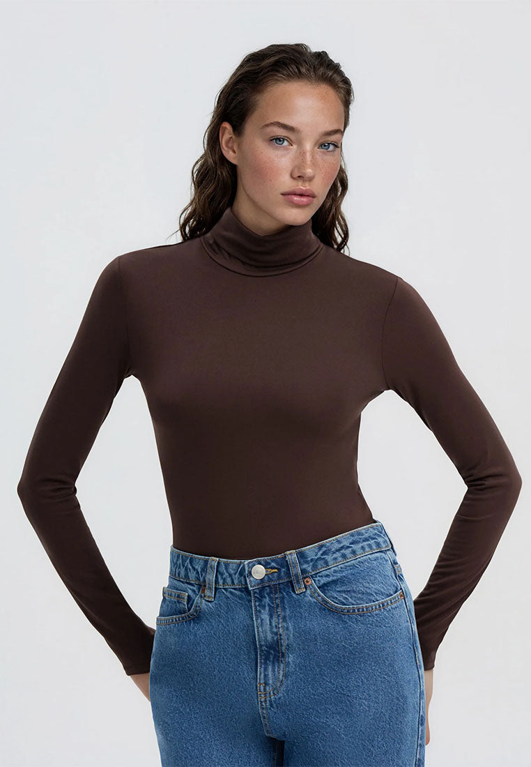 Women's High-neck Long-sleeved T-shirt