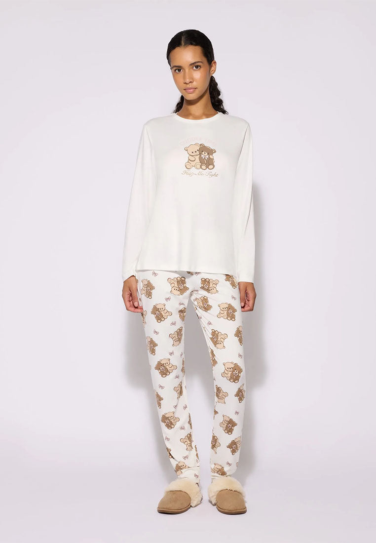 Women's Bear print pyjama set