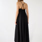 Women's V-Neck Crisscross Back Maxi Dress