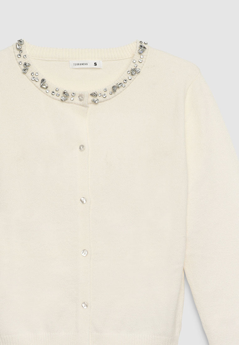 Women's Cardigan with jewel embellishments