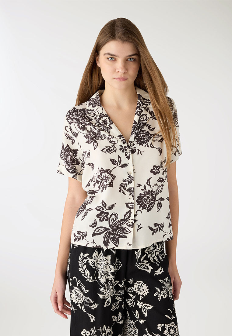 Women's Floral Loose-fitting shirt