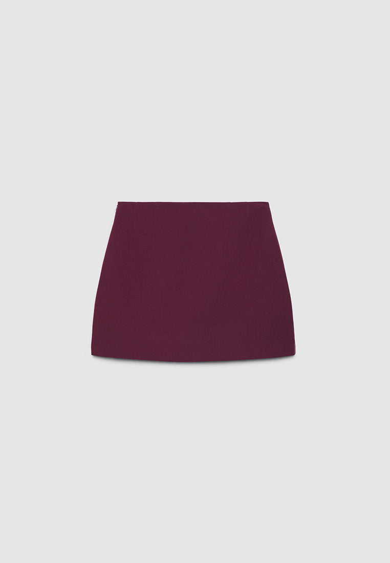 Women's High-Rise Minimalist A-Line Mini Skirt
