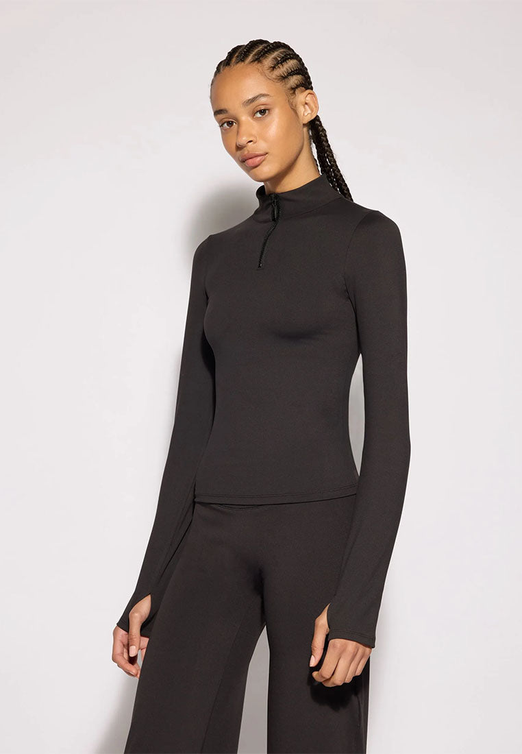 Women's Half-Zip Sports Long-sleeves T-Shirt