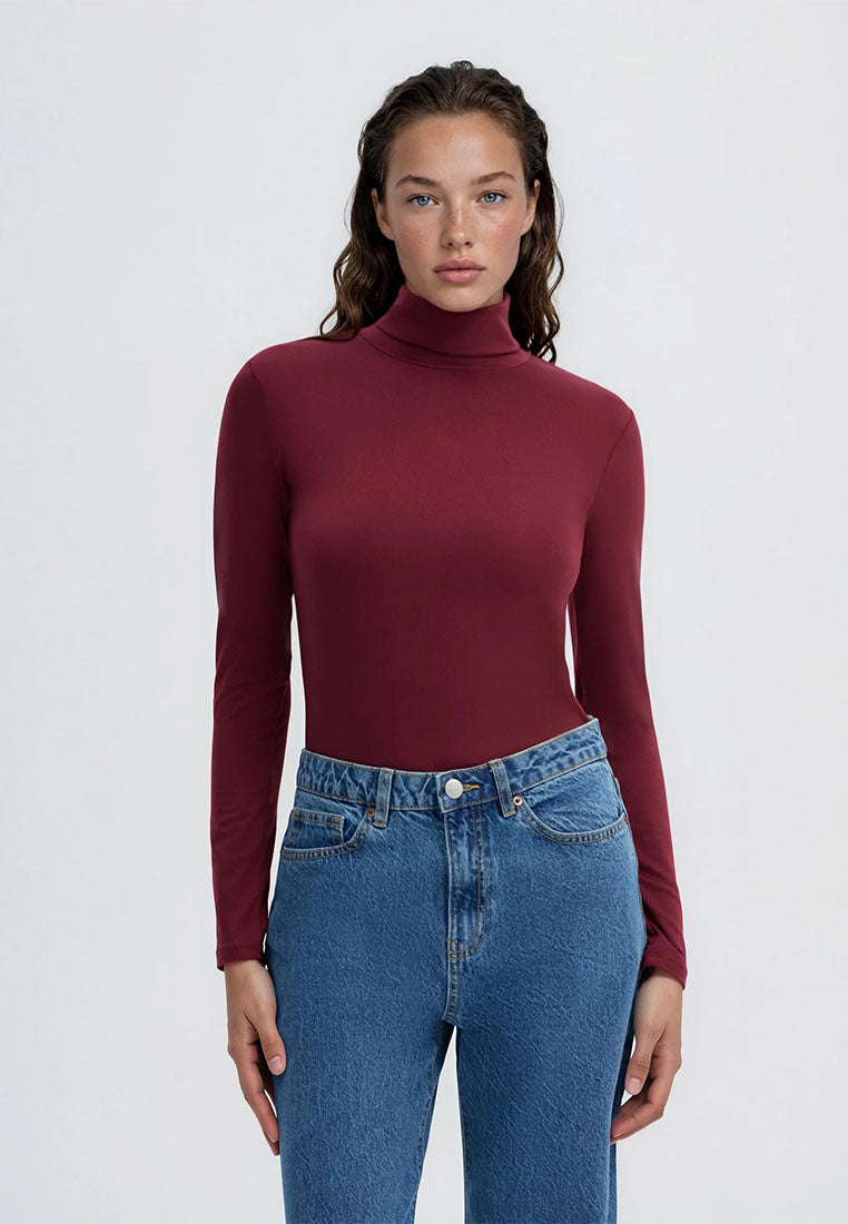 Women's High-neck Long-sleeved T-shirt
