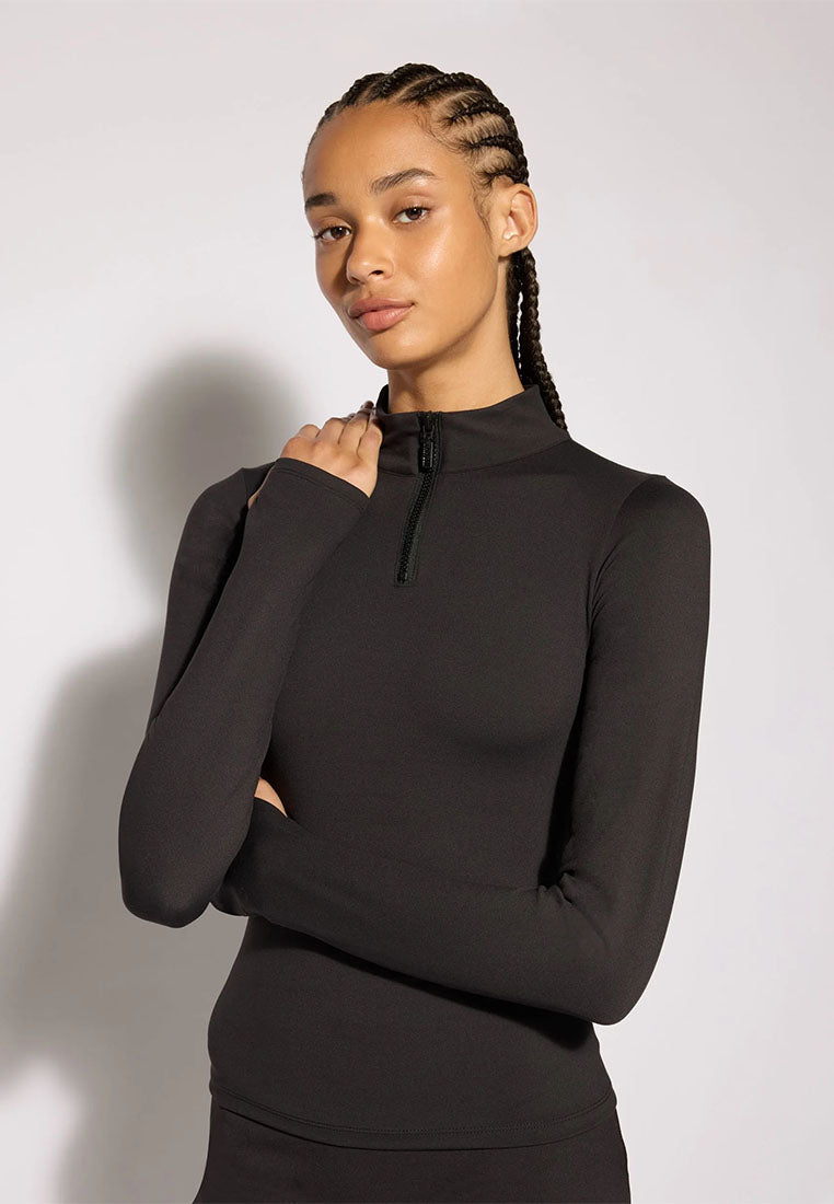 Women's Half-Zip Sports Long-sleeves T-Shirt