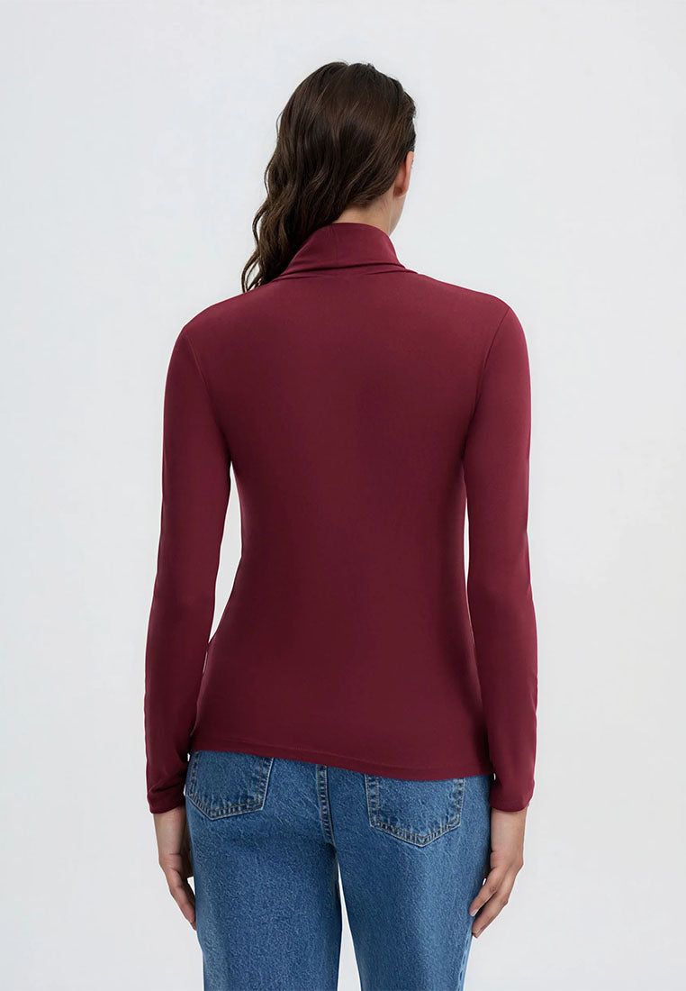 Women's High-neck Long-sleeved T-shirt