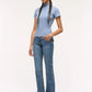 Women's Ribbed T-shirt with mock neck collar