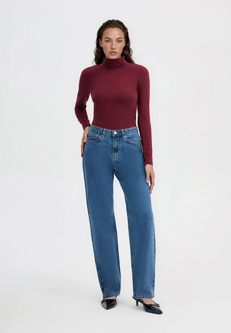 Women's High-neck Long-sleeved T-shirt