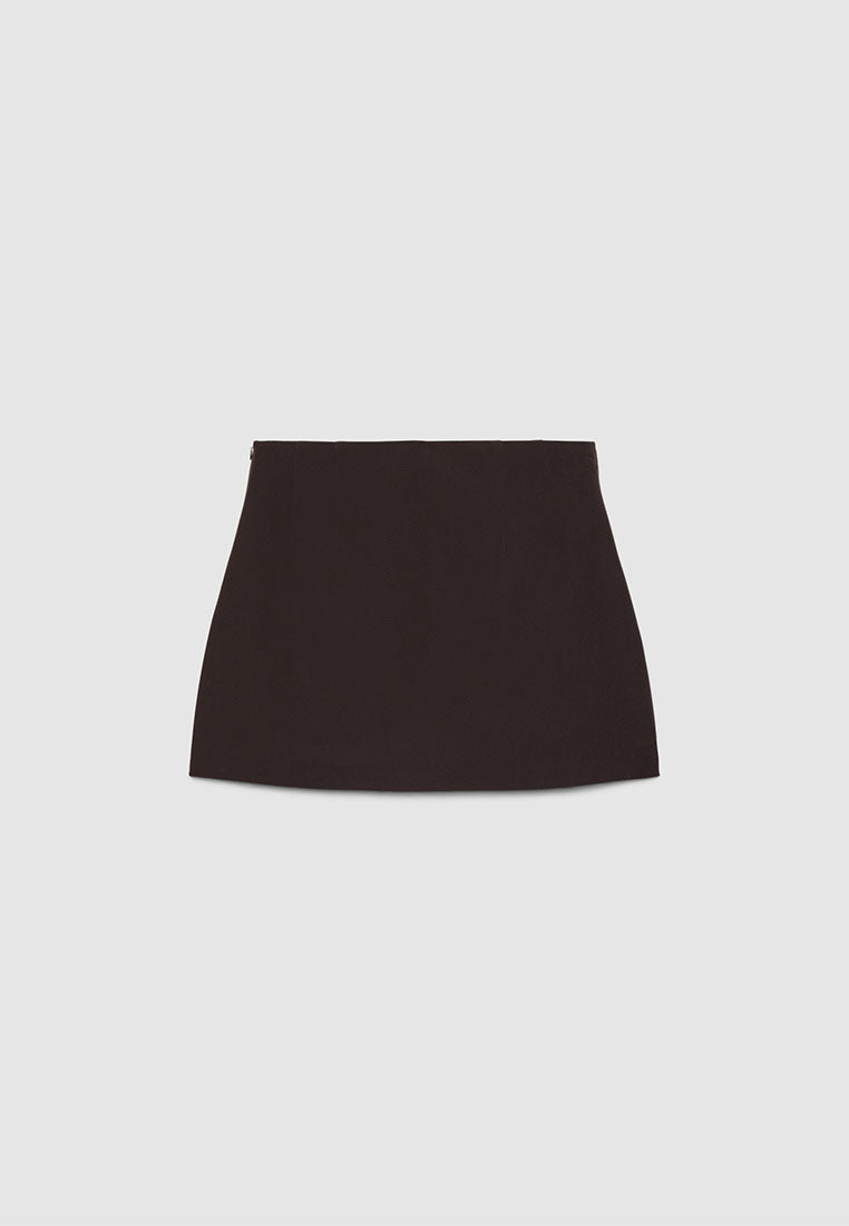 Women's High-Rise Minimalist A-Line Mini Skirt