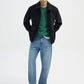 Men's Zip-up shirt jacket with patch pockets