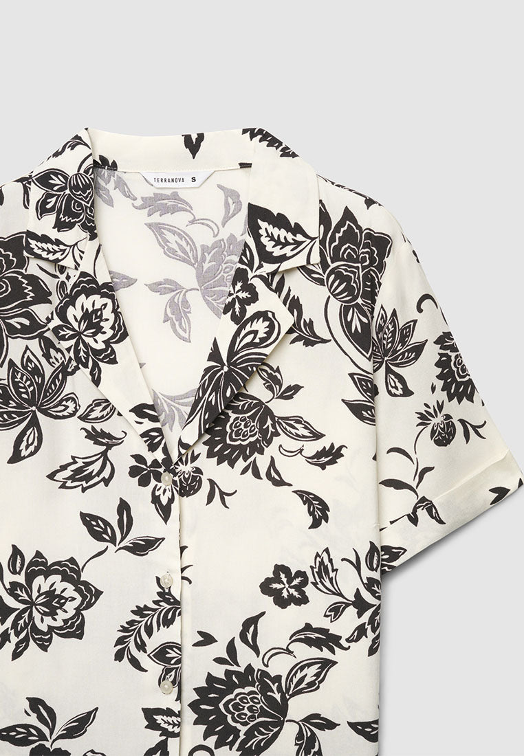 Women's Floral Loose-fitting shirt